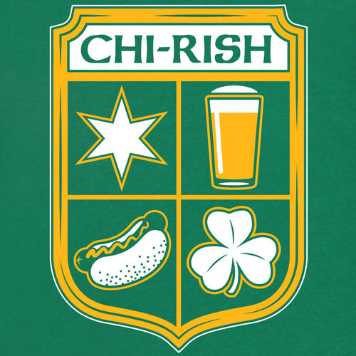 Chi-rish St Patricks Day Shirts Chicago Chi-rish Shamrock 